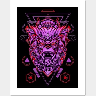 Geometric Gorilla Posters and Art